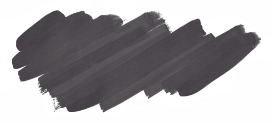 Black gray brush isolated on transparent background. in the moonless night, png