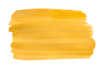 yellow brush isolated on transparent background yellow watercolor,png.