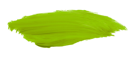 Lime green brush isolated on transparent background. Lime green brush, png
