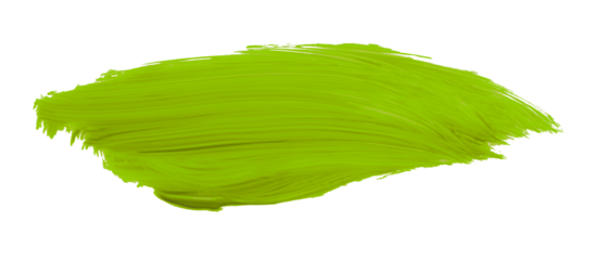 Lime green brush isolated on transparent background. Lime green brush, png