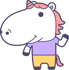 Cute Unicorn Sticker Emoji