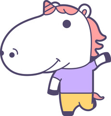 Cute Unicorn Sticker Emoji