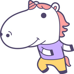 Cute Unicorn Sticker Emoji