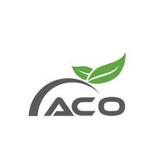 ACO letter nature logo design on white background. ACO creative initials letter leaf logo concept. ACO letter design.