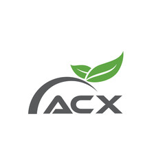 ACX letter nature logo design on white background. ACX creative initials letter leaf logo concept. ACX letter design.