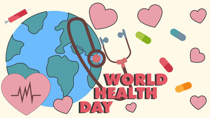 world health day poster or banner design