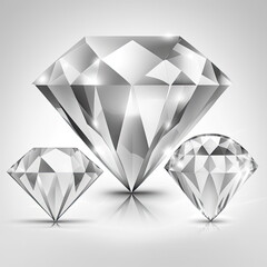 Collection of shapes diamond, white background, vector illustration, Made by AI,Artificial intelligence