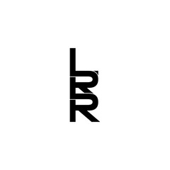 lrr lettering initial monogram logo design