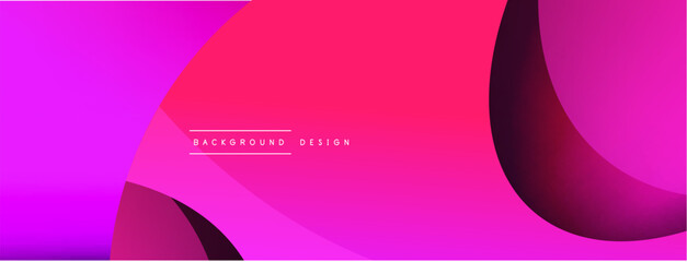 Creative geometric wallpaper. Minimal abstract background. Circle and wave composition vector illustration for wallpaper banner background or landing page