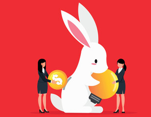 Money and investment in the year of the rabbit. Start the year off with a professional investment.