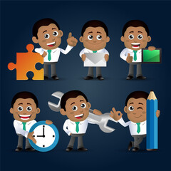 People Set - Business - African businesswoman set