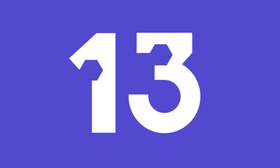 Number Blue Tech Modern Hexagon Logo