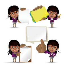 People Set - Business - African businesswoman set