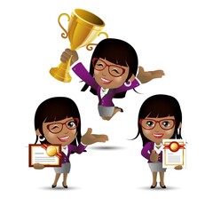 People Set - Business - African businesswoman set