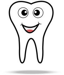 Tooth smile isolated on transparent background png file