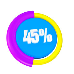  Percentage Progress 3D Icon