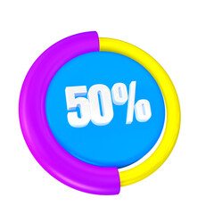  Percentage Progress 3D Icon
