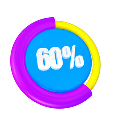  Percentage Progress 3D Icon