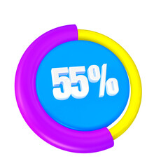  Percentage Progress 3D Icon