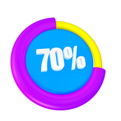  Percentage Progress 3D Icon