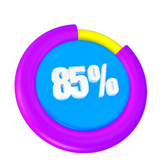  Percentage Progress 3D Icon