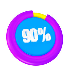  Percentage Progress 3D Icon