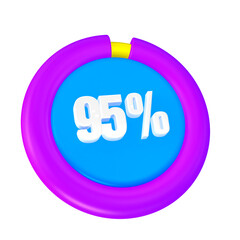  Percentage Progress 3D Icon