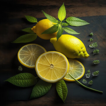 citrone on the table Generative AI