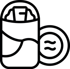 Delicious spring roll icon outline vector. Chinese cuisine. Asian food
