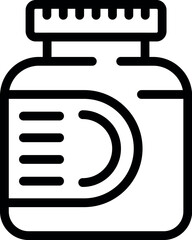 Peanut butter icon outline vector. Nut jar. American snack