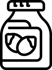 Snack butter icon outline vector. Peanut jar. Cream food