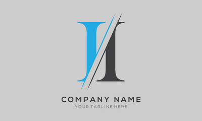 II letter logo design template elements. II letter vector logo.