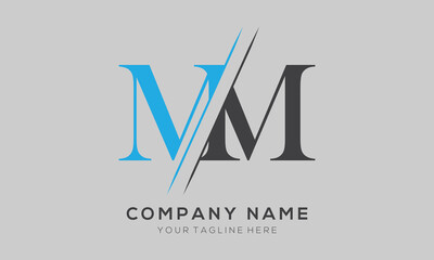 MM letter logo design template elements. MM letter vector logo.