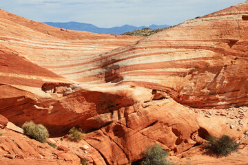 Side view at Fire Wave - Valley of Fire State Park, Nevada