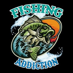 hunting fishing custom graphic typography t shirt design