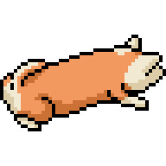 pixel art corgi long back