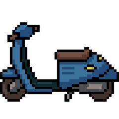 pixel art scooter motorcycle side