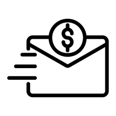 send money line icon
