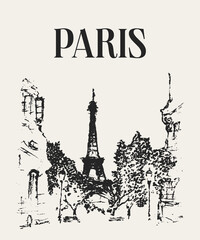 Streets in Paris, France, illustration, hand drawn - 568641265