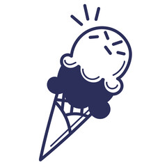 Ice Cream Doodle Icon