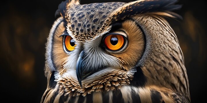 owl portrait detailed