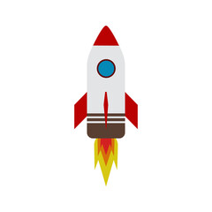 Rocket icon. Simple start up sign and symbol.