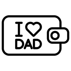 Obraz premium wallet day father icon