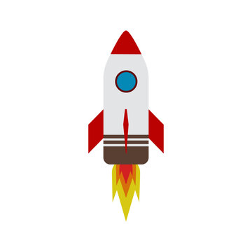 Rocket icon. Simple start up sign and symbol.