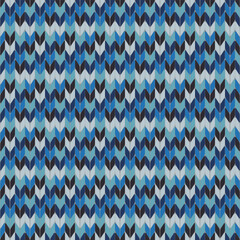 knitted texture of blue color, Abstract knitted pattern, Blue and black camouflage pattern