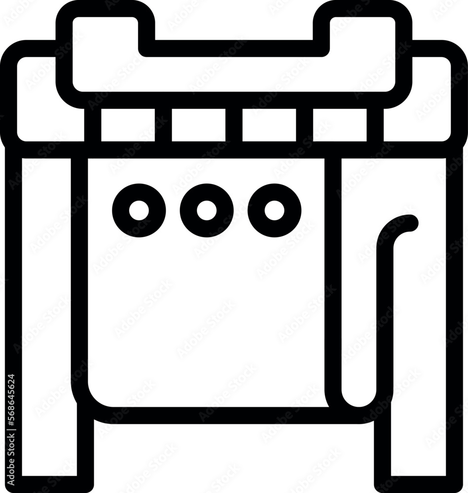 Poster plotter icon outline vector. printer machine. format copy