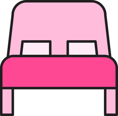 Bed Icon Illustration

