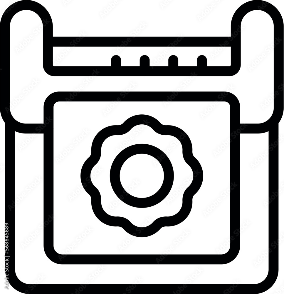 Poster print plotter icon outline vector. printer machine. format copy