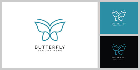 Fototapeta na wymiar butterfly animal logo design vector