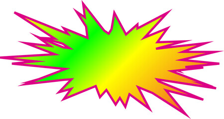 Naklejka premium Star bubble speech pop art comic colorful decorative cartoon drawing frame background design illustration